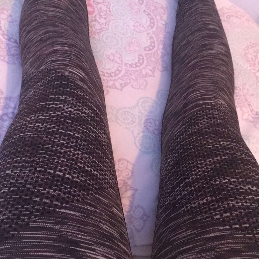Grey and black leggings